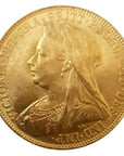 1900 Full Gold Sovereign Victoria Old Head