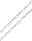 Sterling Silver 8.5mm Handmade Double Oval Byzantine Chain