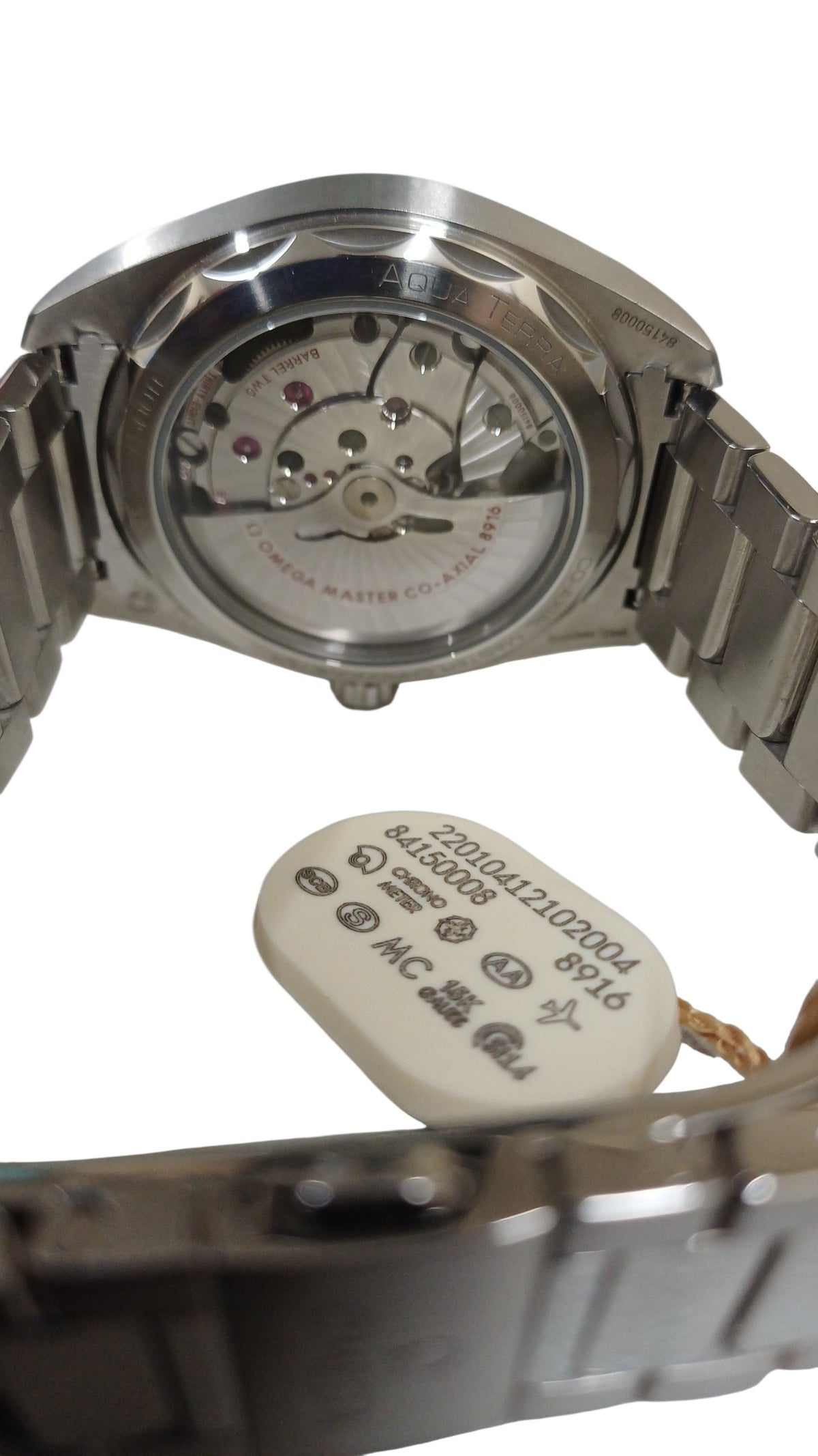 Pre-Owned Mens Steel Omega Seamaster Co Axial Master Chronometer Watch on Bracelet
