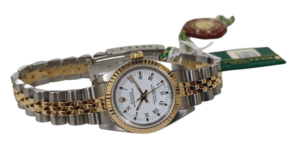 Ladies 2 Colour Rolex Oyster Perpetual Watch on Bracelet