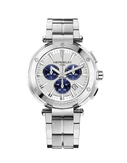 Mens Steel Herbelin Newport Chronograph Watch on Bracelet