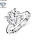 Platinum 4.01ct Lab Grown Round Brilliant Cut Solitaire Diamond Ring