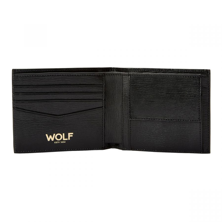 Black Wolf W Logo Billfold &amp; Coin Wallet