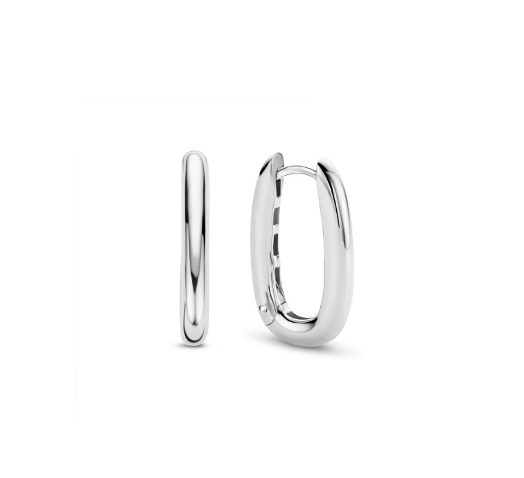 Sterling Silver Ti Sento Oval Hoop Earrings