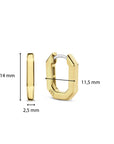 Gold On Sterling Silver Ti Sento Small Hoop Earrings