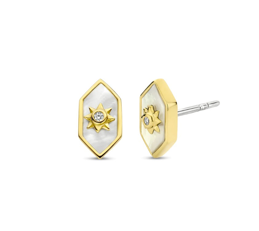 2 Colour Ti Sento Mother of Pearl Stud Earrings