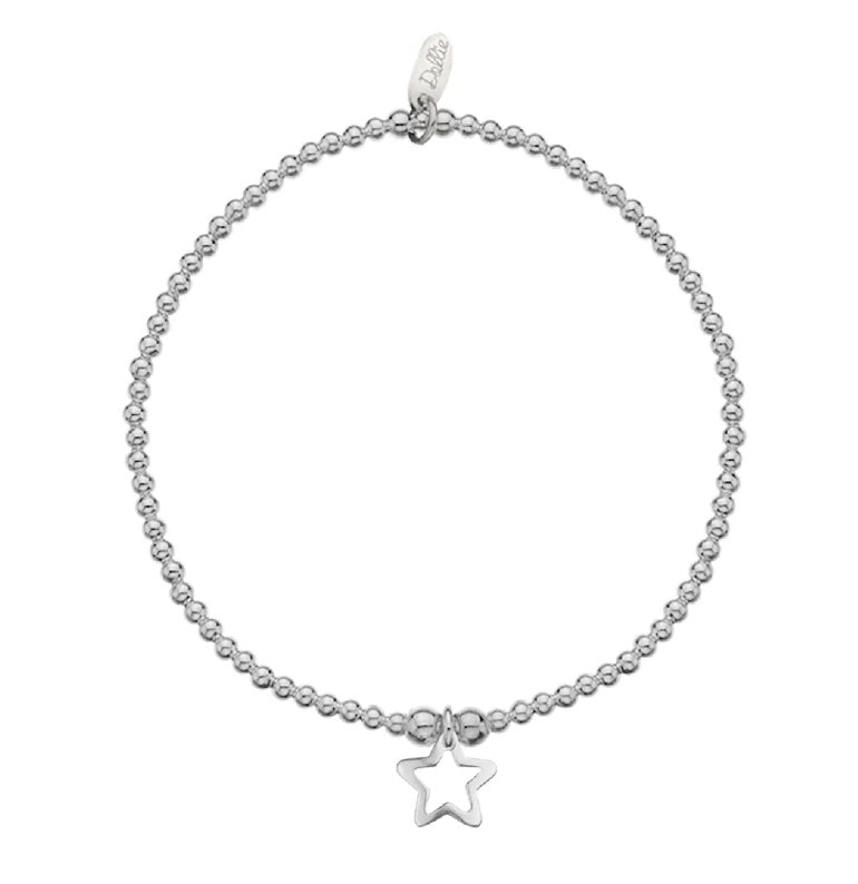 Sterling Silver Dollie Jewellery Open Star Stacking Bracelet