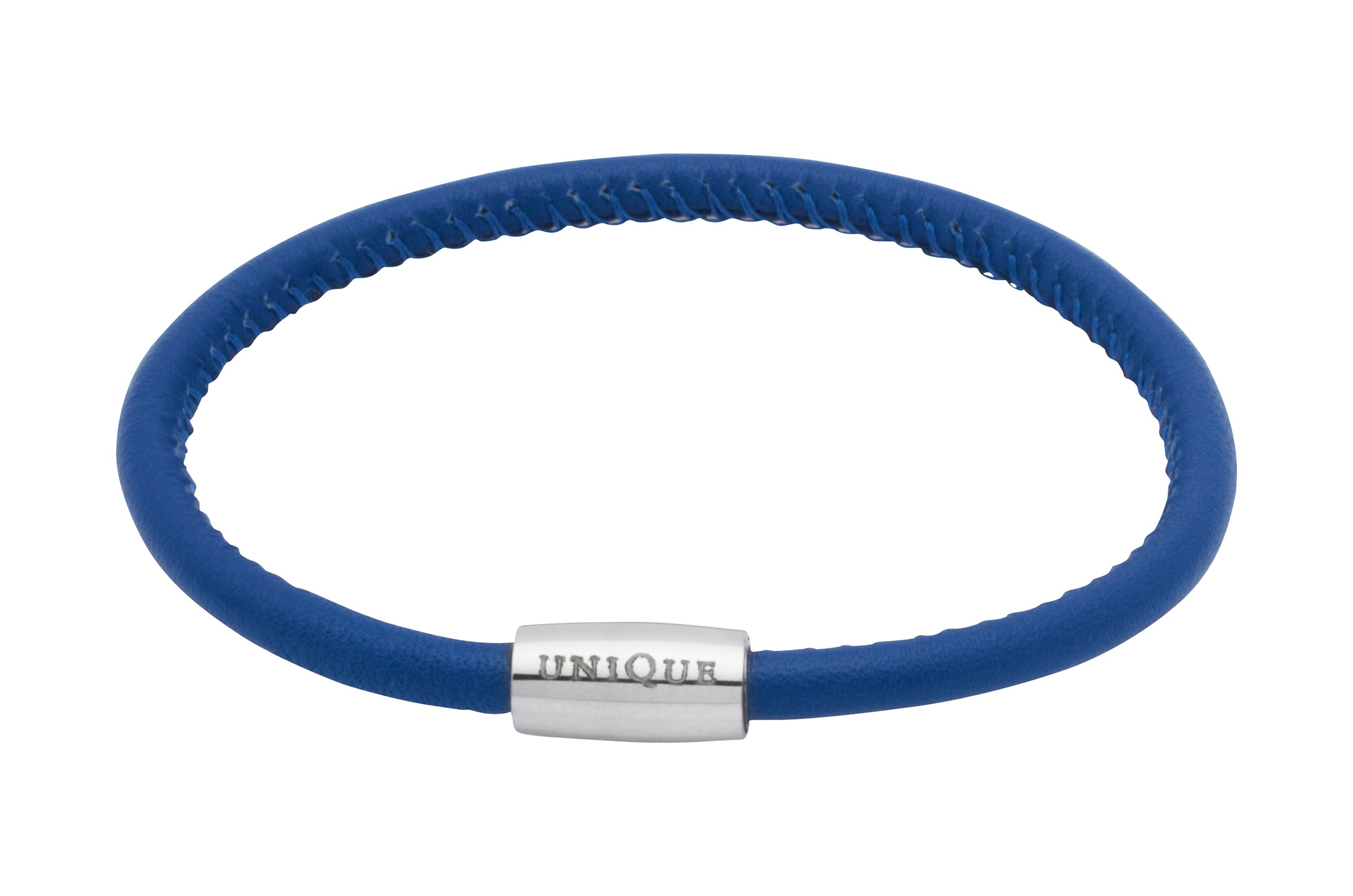 Ladies Unique &amp; Co Blue Leather Bracelet