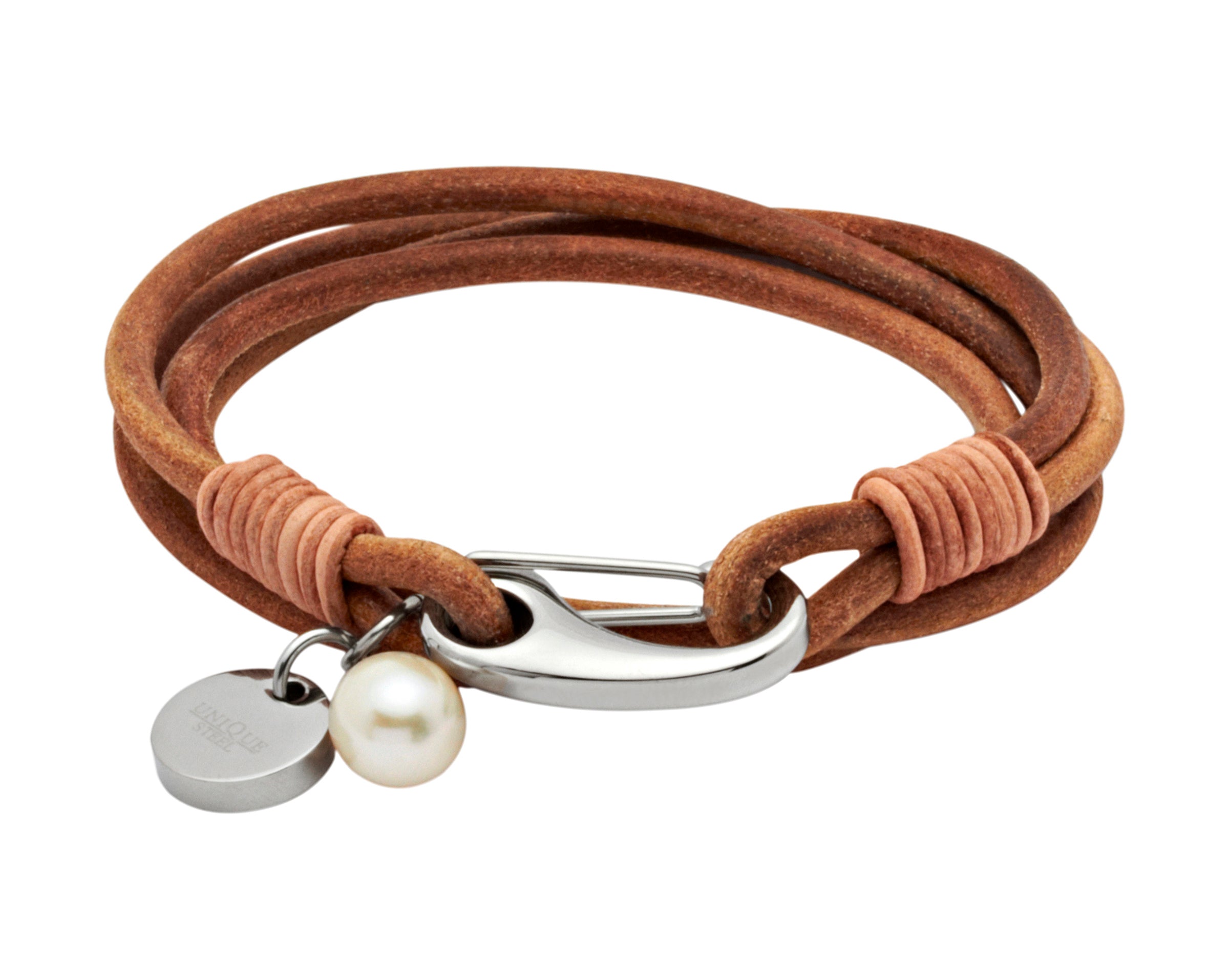 Ladies Unique &amp; Co Natural Leather Bracelet