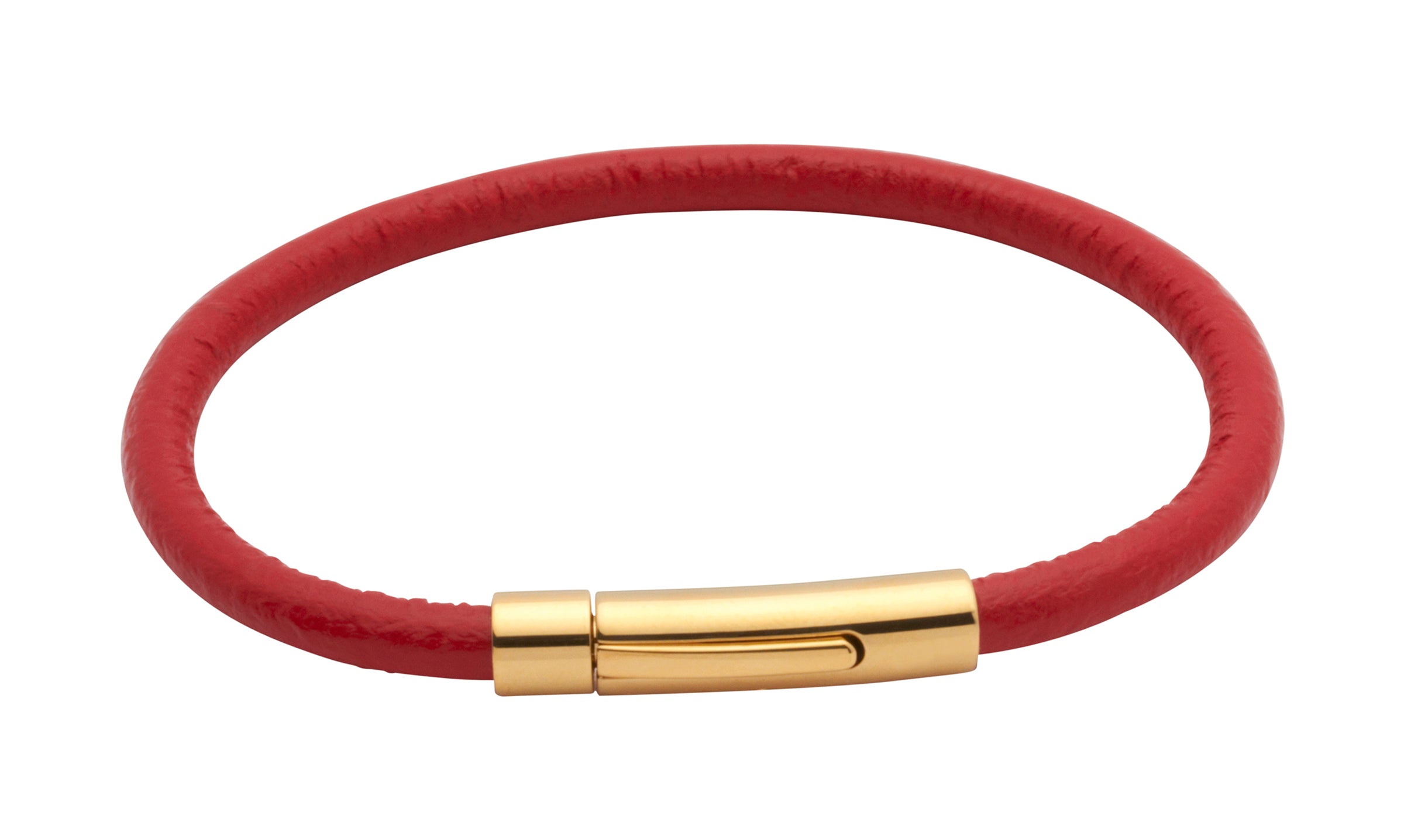 Ladies Unique &amp; Co Red Leather Bracelet