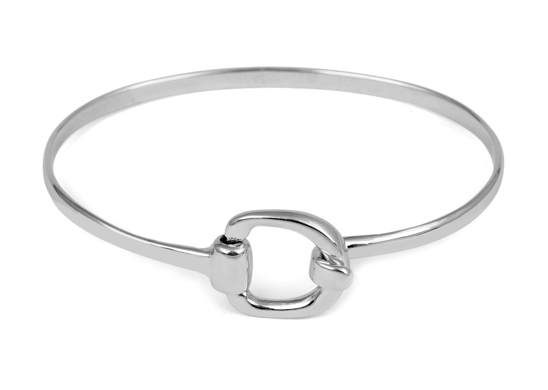 Sterling Silver Large Snaffle Bangle