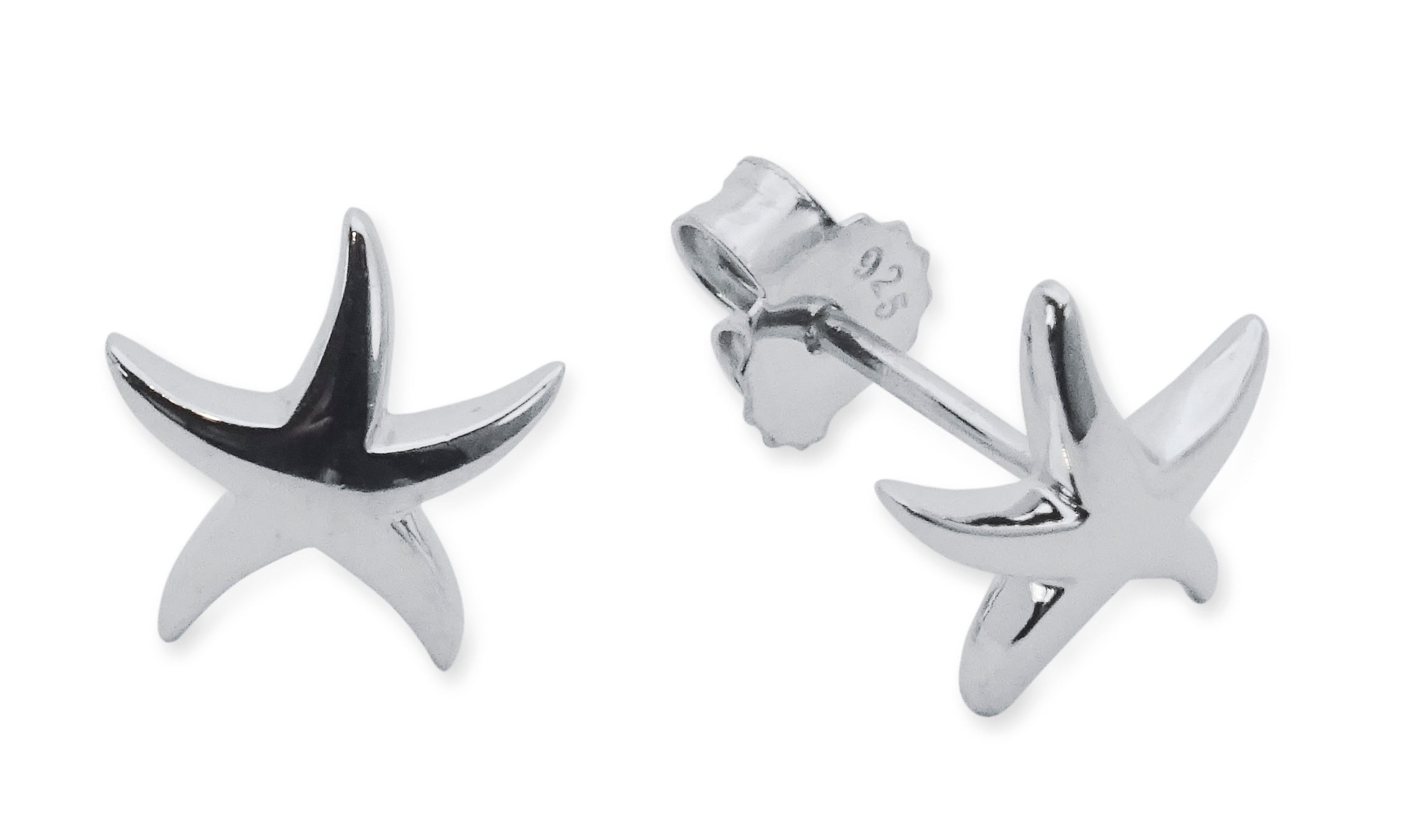 Sterling Silver Starfish Stud Earrings