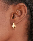 Gold Vermeil Ania Haie Wave Huggie Hoop Earrings