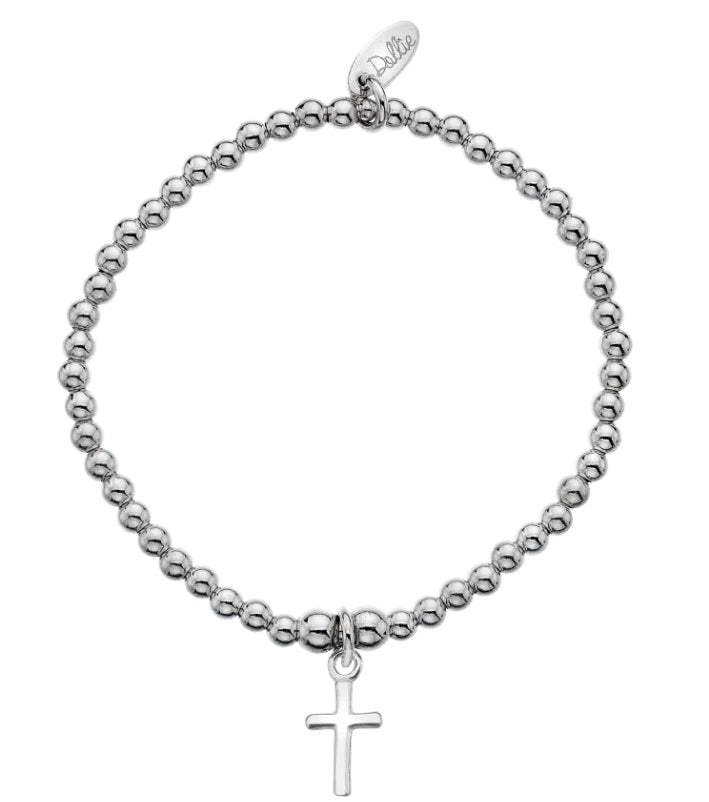 Sterling Silver Dollie Jewellery Little Cross Stacking Bracelet