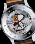 Mens Steel Limited Edition Engineer Master II Snoopy Flying Ace Ball Watch on Leather Strap