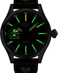 Mens Steel Limited Edition Engineer Master II Snoopy Flying Ace Ball Watch on Leather Strap