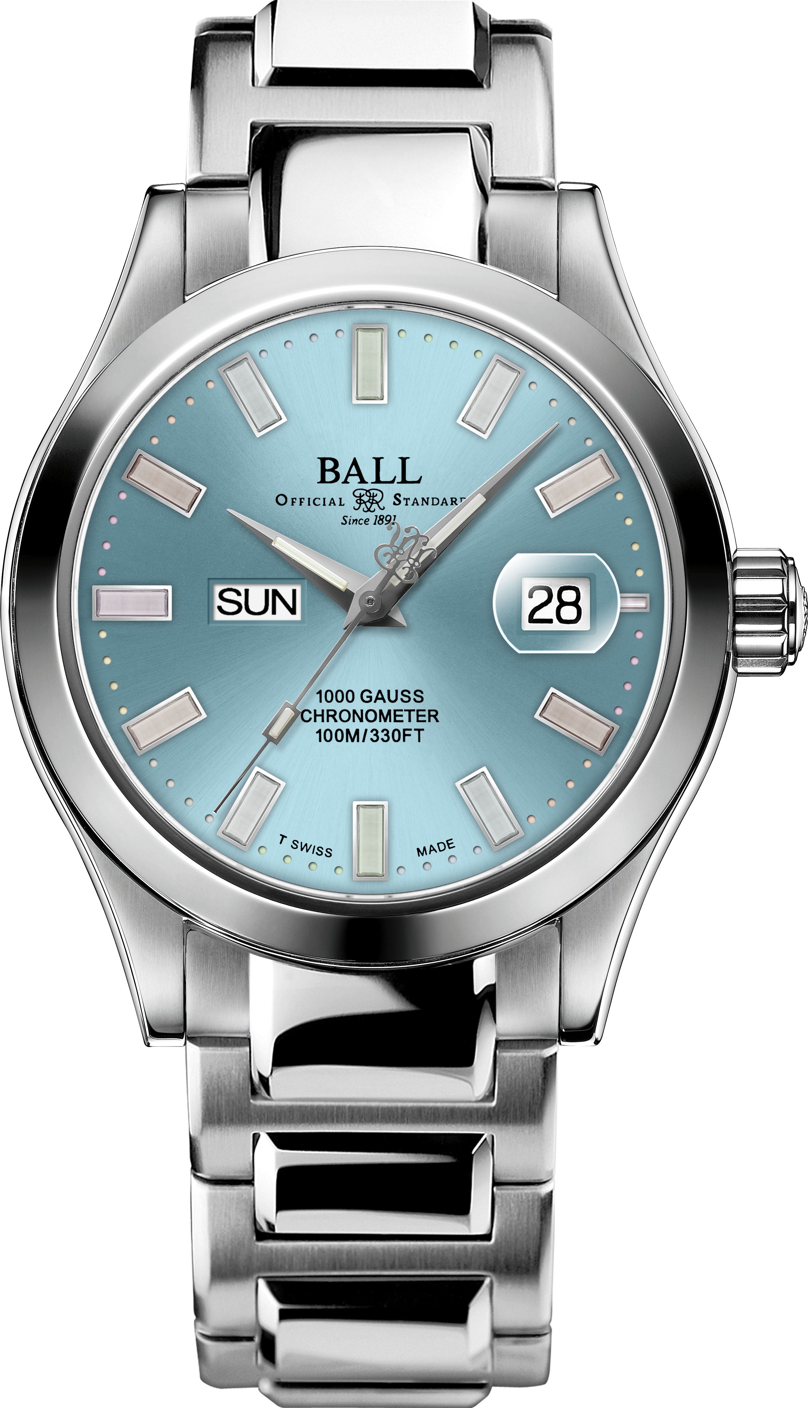Mens Limited Edition Engineer III Marvelight Day &amp; Date Ball Watch on Bracelet