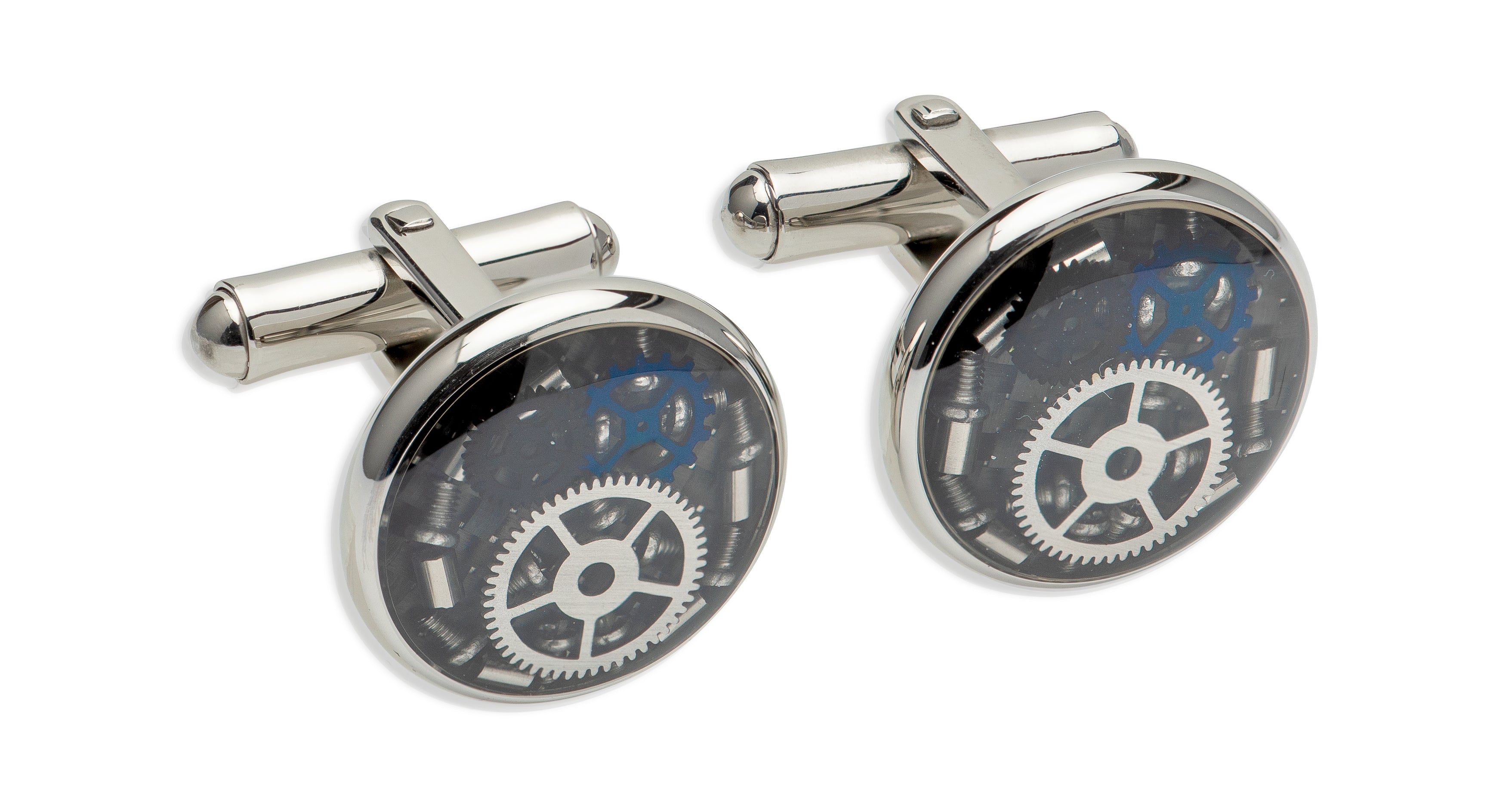 Unique &amp; Co Steel Watch Movement Cufflinks