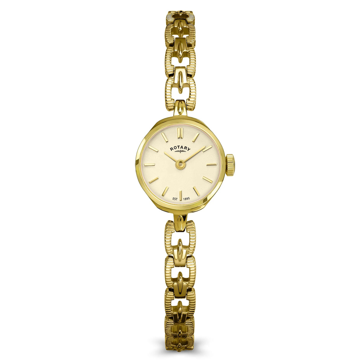 Ladies Gold PVD Rotary 1895 Watch on Bracelet