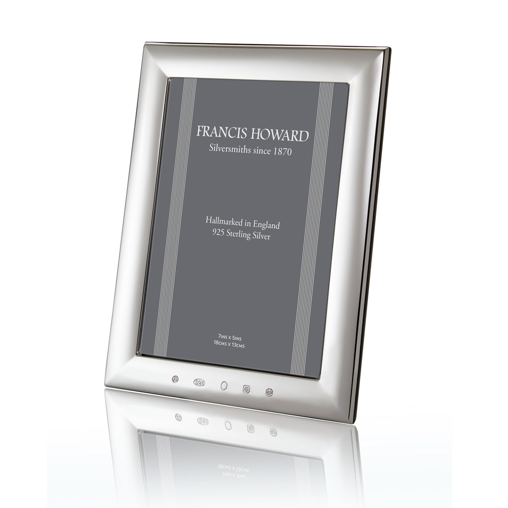 Sterling Silver 6 x 4&quot; Ripon Feature Hallmark Polished Photograph Frame