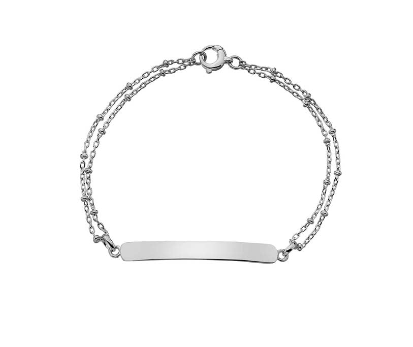 Sterling Silver 2 row ID Bracelet