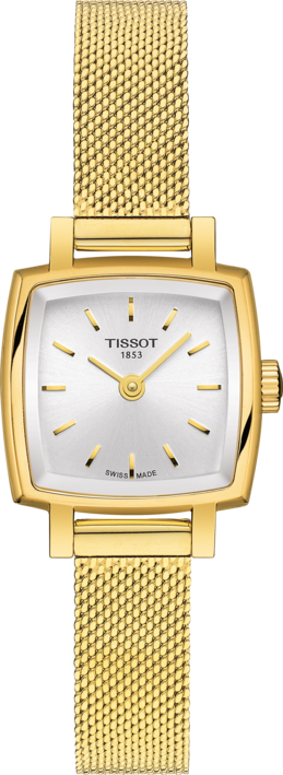 Ladies Gold PVD Tissot Lovely Square Watch on Bracelet