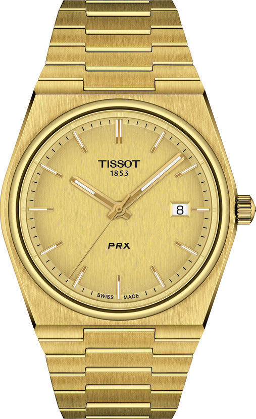 Mens Tissot PRX Gold Watch on Bracelet