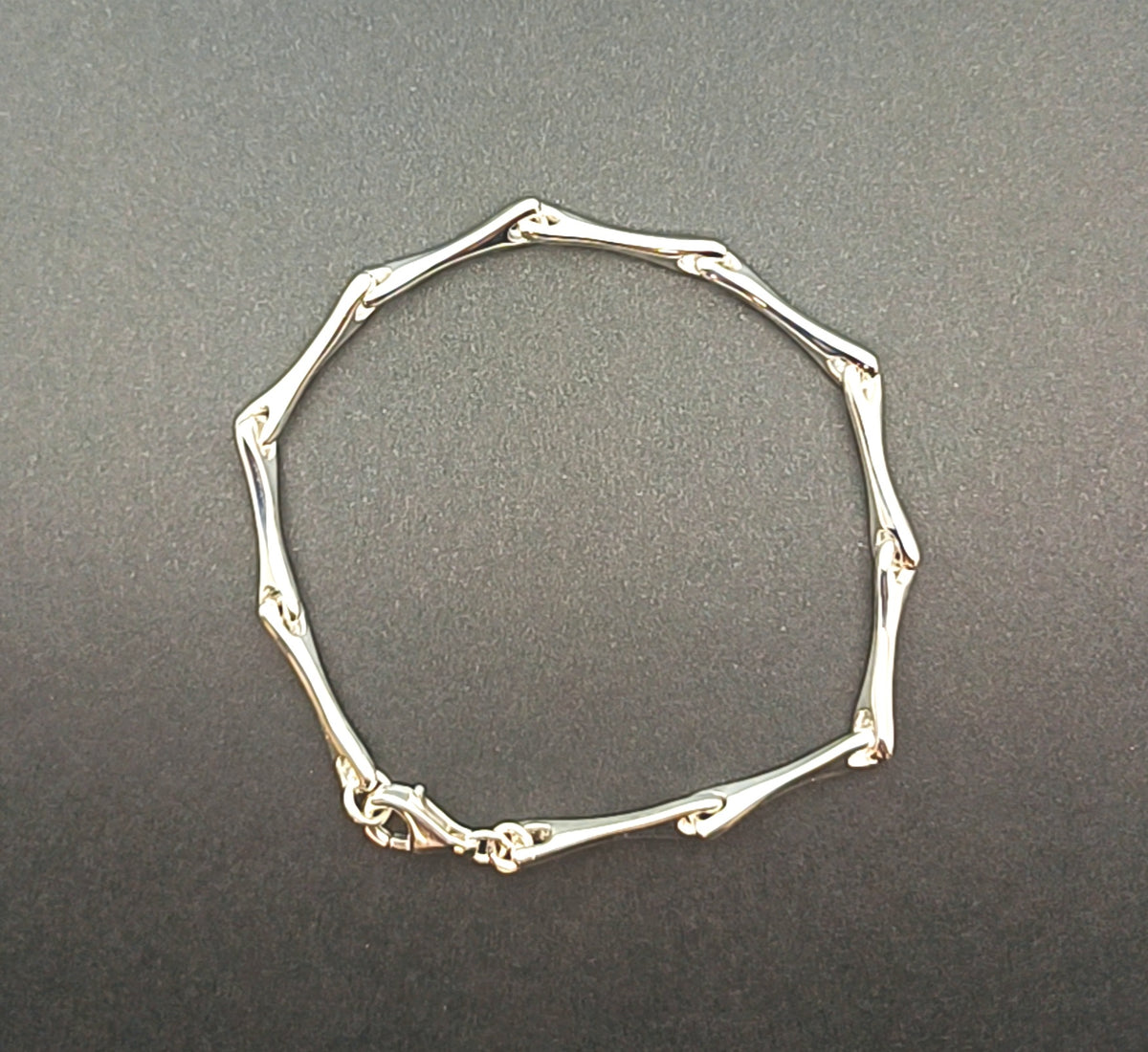 Sterling Silver Solid Bar Link Bracelet