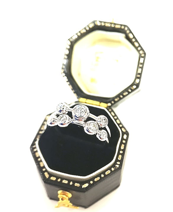 Pre Owned 18ct White Gold 0.45ct Diamond Bubble Ring