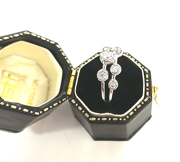 Pre Owned 18ct White Gold 0.45ct Diamond Bubble Ring