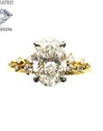 18ct Yellow Gold 2.18ct Lab Grown Oval Cut Solitaire Diamond Ring
