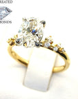 18ct Yellow Gold 2.18ct Lab Grown Oval Cut Solitaire Diamond Ring