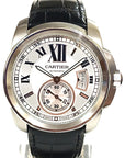 Pre Owned Mens Steel Calibre De Cartier Watch on Leather Strap