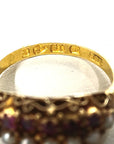 Pre Owned 18ct Yellow Gold Ruby and Pearl Antique Ring