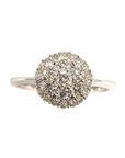 Pre Owned 18ct White Gold Diamond Cluster Ring
