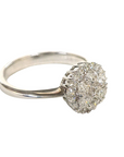 Pre Owned 18ct White Gold Diamond Cluster Ring