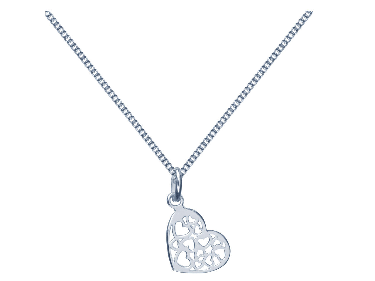 Sterling Silver Hearts Necklace