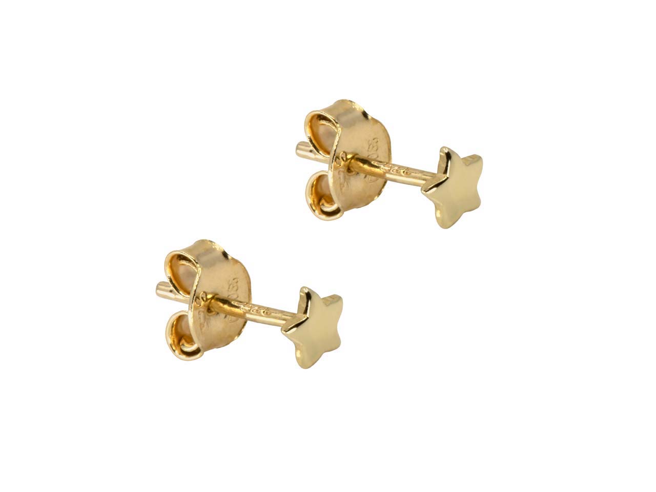 9ct Yellow Gold Polished Mini Star Stud Earrings