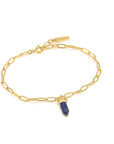 Gold Vermeil Ania Haie Lapis Point Pendant Bracelet