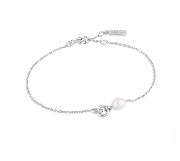 Sterling Silver Ania Haie Pearl Link Chain Bracelet