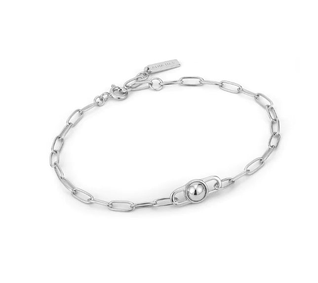 Sterling Silver Ania Haie Orb Link Chunky Chain Bracelet