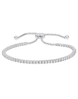 Sterling Silver Diamonfire Zirconia Toggle Tennis Bracelet
