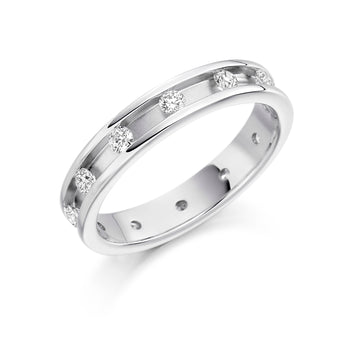 18ct White Gold 0.25ct Diamond Full Eternity Ring