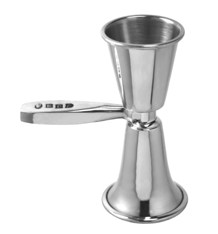 Double Shot Pewter Bar Measure With Handle
