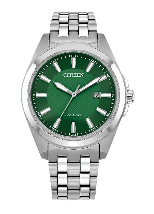 Mens Steel Citizen Eco Drive Date Watch on Bracelet