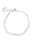 Sterling Silver Claudia Bradby Favourite Pearl and Chain Bracelet