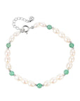 Claudia Bradby Pearl & Aventurine Eternity Prosperity Bracelet