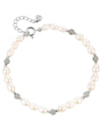 Claudia Bradby Pearl & Labradorite Eternity Protection Bracelet