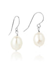 Sterling Silver Claudia Bradby Classic Pearl Drop Earrings
