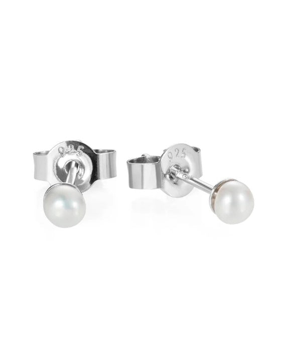 Sterling Silver Claudia Bradby Micro Pearl Stud Earrings